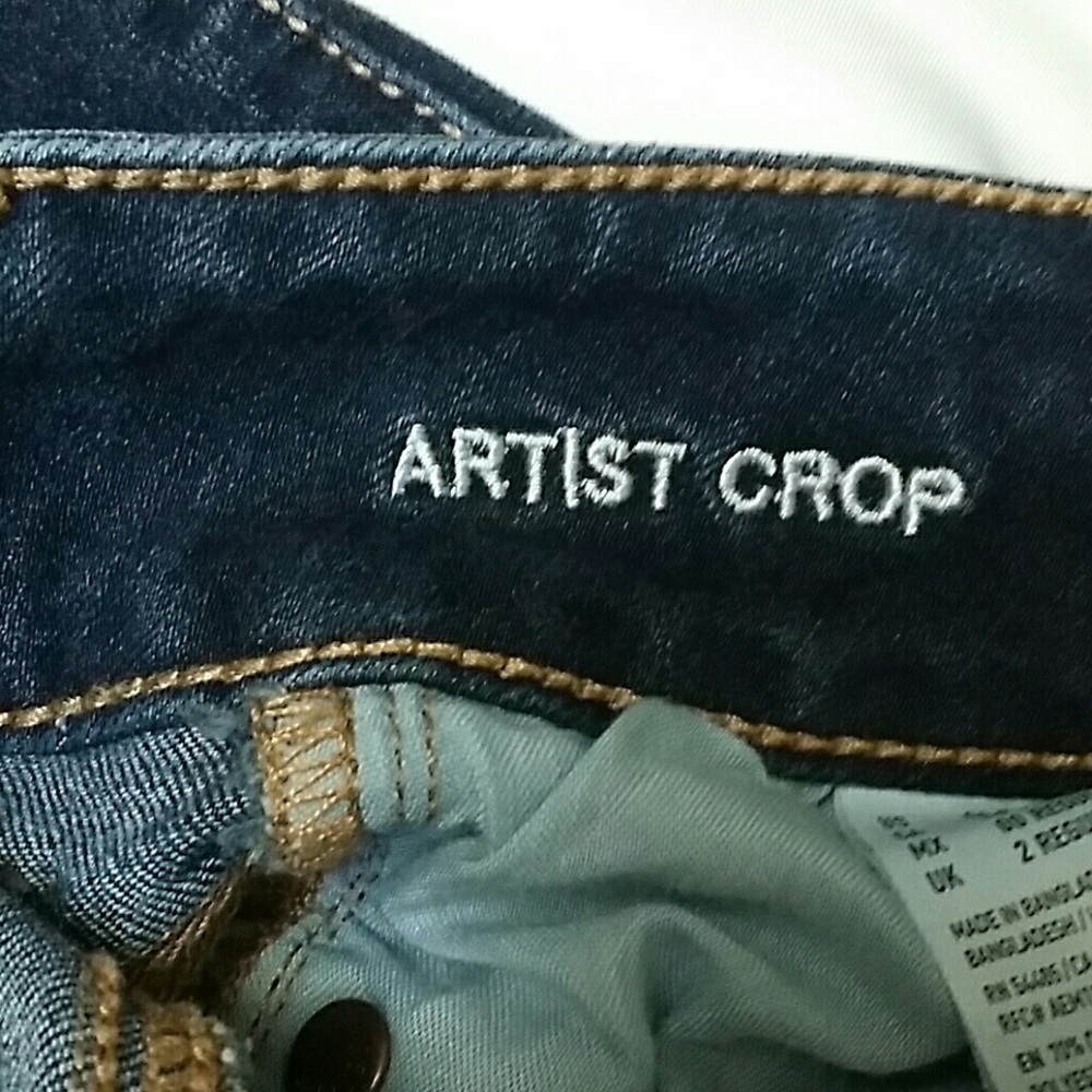American Eagle Outfitters  artist crop jeans 00 - Picture 5 of 5
